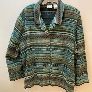 Women"s Koret Southwestern Design Jacket, 28W LIghtweight, New with tags $75MSRP